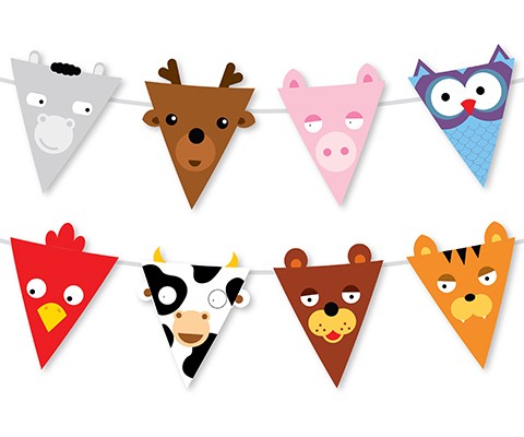 GG66 Animal Party Flags